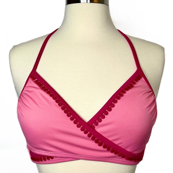 Halter Bikini Top Pink Crossover - Picture 1 of 8